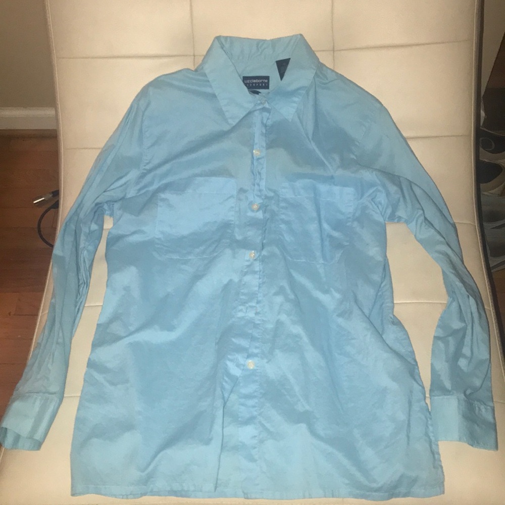 Liz Claiborne sport medium button down shirt mint
